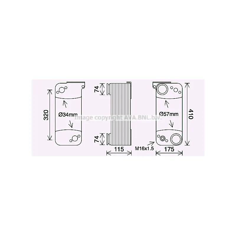 radiateur d'huile, retardateur AVA QUALITY COOLING SC3053
