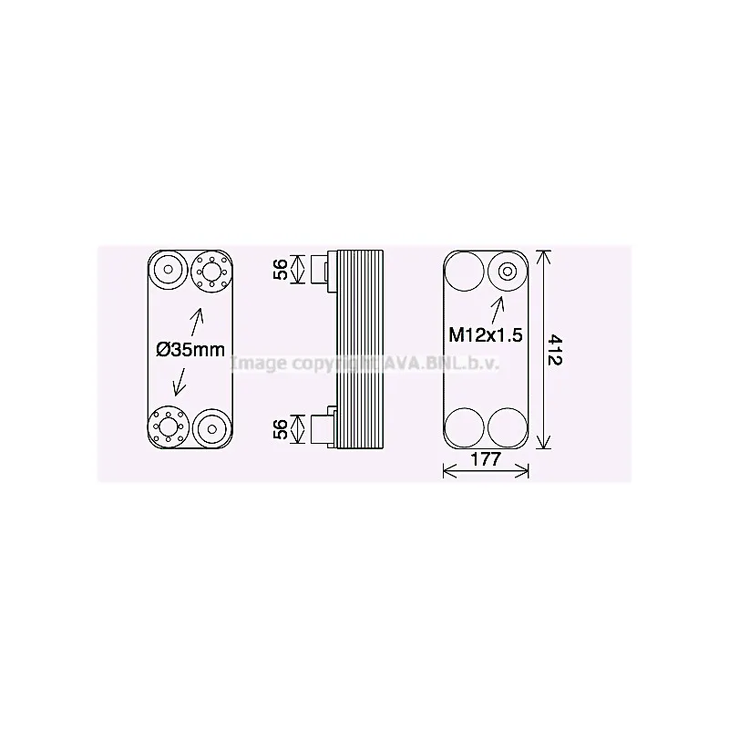radiateur d'huile, retardateur AVA QUALITY COOLING SC3055