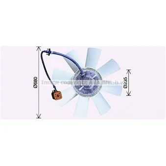 Ventilateur, refroidissement du moteur AVA QUALITY COOLING REF114
