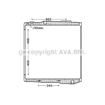 Radiateur, refroidissement du moteur AVA QUALITY COOLING