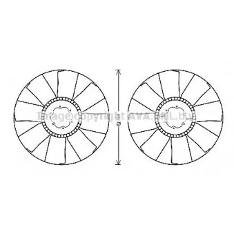Roue du souffleur, refroidissementdu moteur AVA QUALITY COOLING