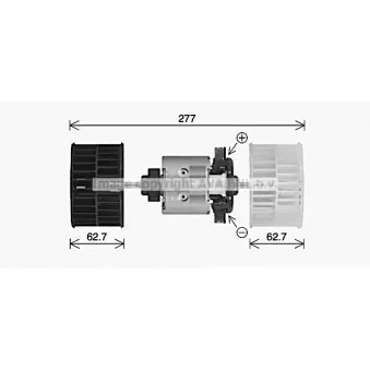 Moteur électrique, pulseur d'air habitacle AVA QUALITY COOLING MN8138