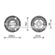 Embrayage, ventilateur de radiateur AVA QUALITY COOLING MNC081 - Visuel 1