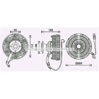 Embrayage, ventilateur de radiateur AVA QUALITY COOLING MNC094