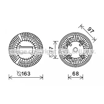 Embrayage, ventilateur de radiateur AVA QUALITY COOLING MNC089