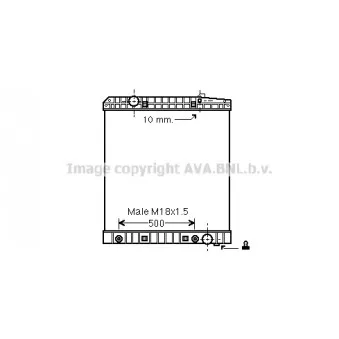 Radiateur, refroidissement du moteur AVA QUALITY COOLING