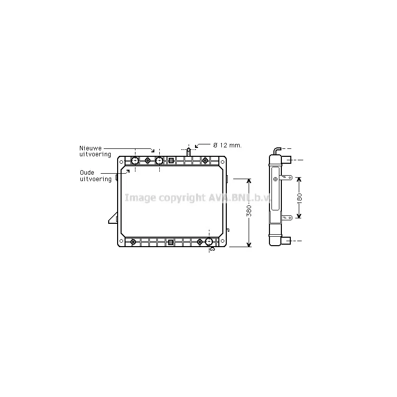 Radiateur, refroidissement du moteur AVA QUALITY COOLING ME2121