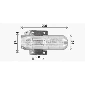 Filtre déshydratant, climatisation AVA QUALITY COOLING MED345