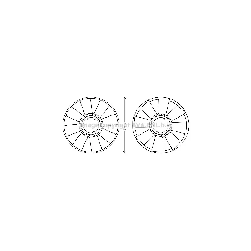 Roue du souffleur, refroidissementdu moteur AVA QUALITY COOLING MEC283
