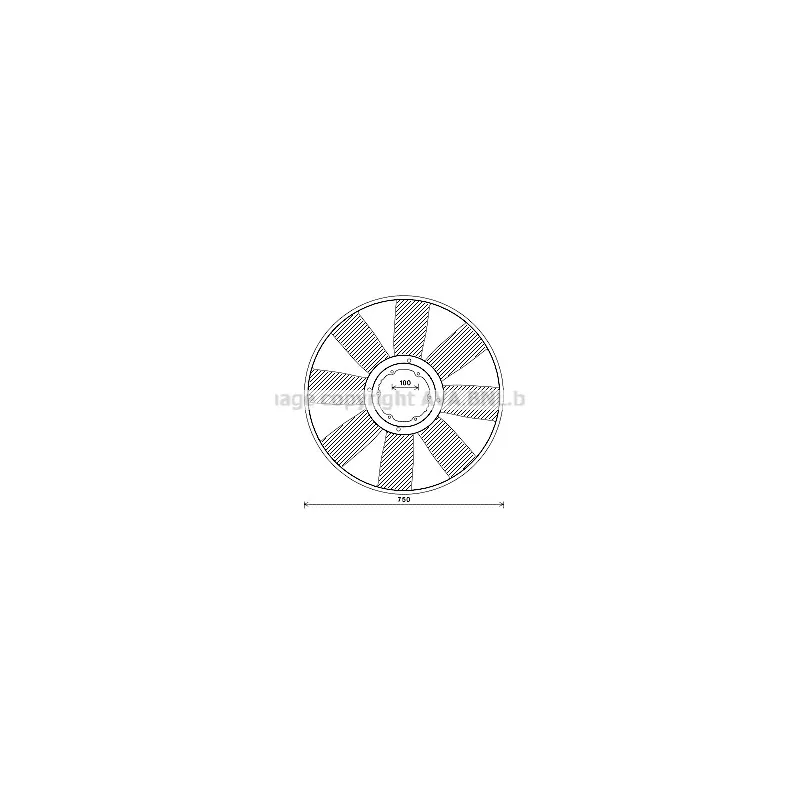 Roue du souffleur, refroidissementdu moteur AVA QUALITY COOLING MEB274