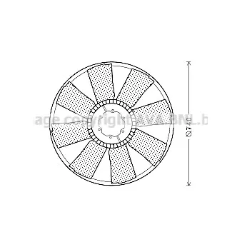 Roue du souffleur, refroidissementdu moteur AVA QUALITY COOLING