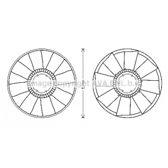 Roue du souffleur, refroidissementdu moteur AVA QUALITY COOLING