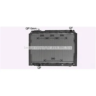 Radiateur, refroidissement du moteur AVA QUALITY COOLING ME2331