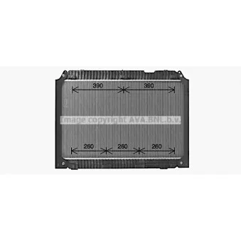 Radiateur, refroidissement du moteur AVA QUALITY COOLING ME2334