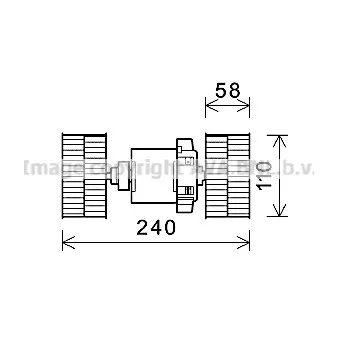 Moteur électrique, pulseur d'air habitacle AVA QUALITY COOLING