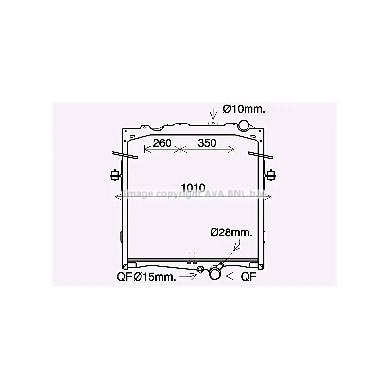Radiateur, refroidissement du moteur AVA QUALITY COOLING VL2084