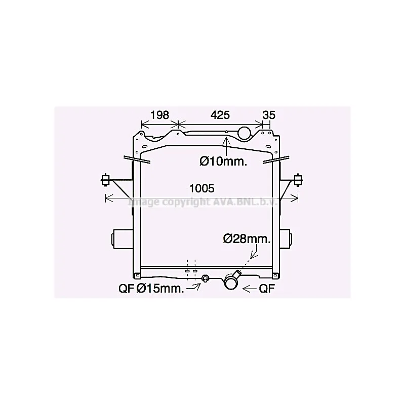 Radiateur, refroidissement du moteur AVA QUALITY COOLING VL2085