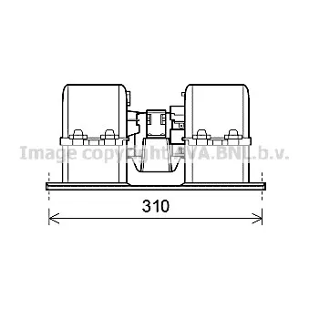 Moteur électrique, pulseur d'air habitacle AVA QUALITY COOLING