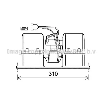 Moteur électrique, pulseur d'air habitacle AVA QUALITY COOLING