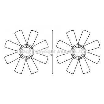 Roue du souffleur, refroidissementdu moteur AVA QUALITY COOLING