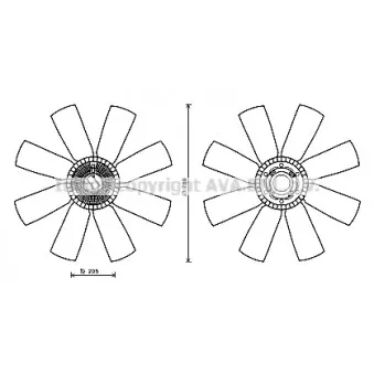 Embrayage, ventilateur de radiateur AVA QUALITY COOLING