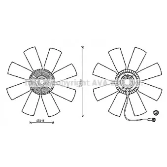 Embrayage, ventilateur de radiateur AVA QUALITY COOLING