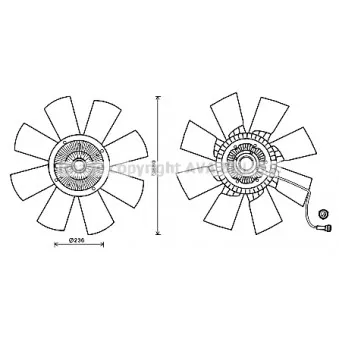 Embrayage, ventilateur de radiateur AVA QUALITY COOLING