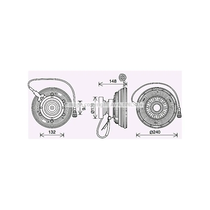 Embrayage, ventilateur de radiateur AVA QUALITY COOLING VLC094