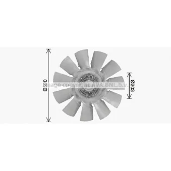 Ventilateur, refroidissement du moteur AVA QUALITY COOLING VLF172