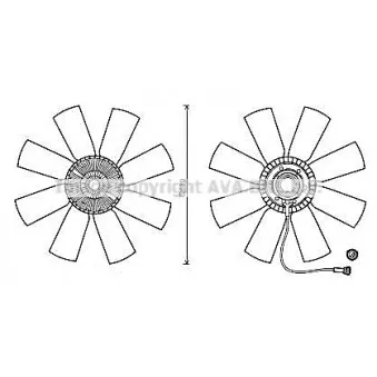 Ventilateur, refroidissement du moteur AVA QUALITY COOLING VLF068