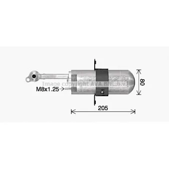 Filtre déshydratant, climatisation AVA QUALITY COOLING VLD166