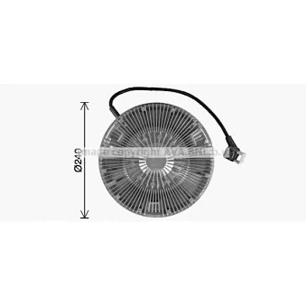 Embrayage, ventilateur de radiateur AVA QUALITY COOLING VLC165