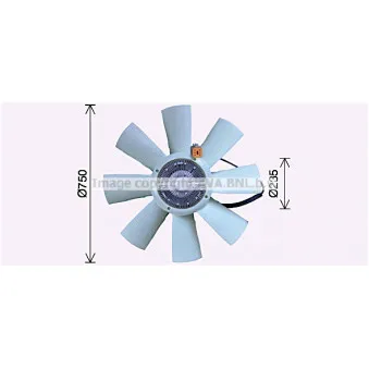 Ventilateur, refroidissement du moteur AVA QUALITY COOLING SCF070