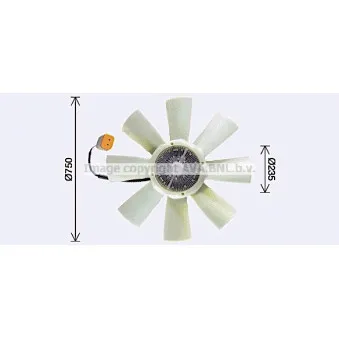 Ventilateur, refroidissement du moteur AVA QUALITY COOLING SCF086