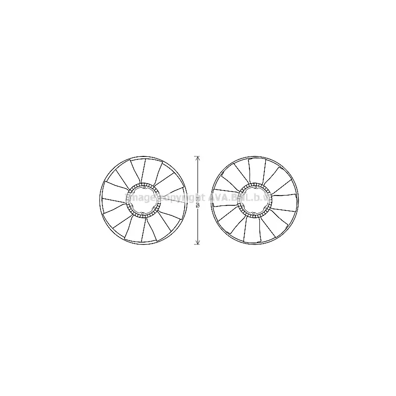 Roue du souffleur, refroidissementdu moteur AVA QUALITY COOLING IVC123