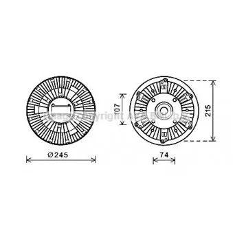Embrayage, ventilateur de radiateur AVA QUALITY COOLING IVC115