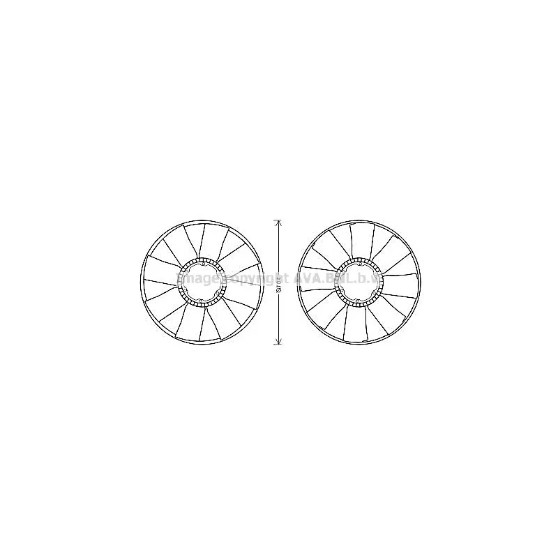 Roue du souffleur, refroidissementdu moteur AVA QUALITY COOLING IVB123