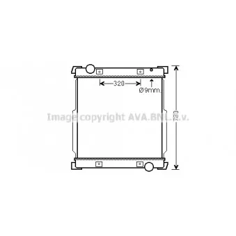 Radiateur, refroidissement du moteur AVA QUALITY COOLING