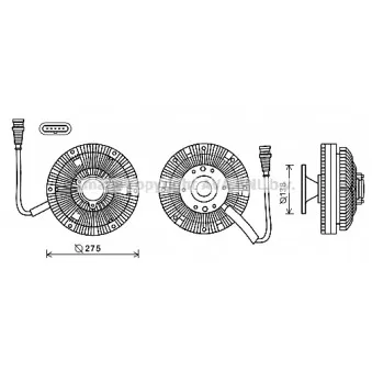Embrayage, ventilateur de radiateur AVA QUALITY COOLING