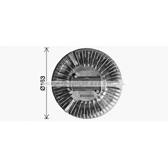 Embrayage, ventilateur de radiateur AVA QUALITY COOLING DFC090