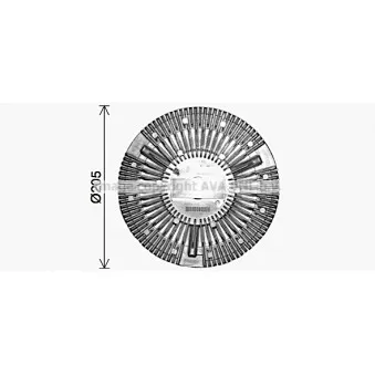 Embrayage, ventilateur de radiateur AVA QUALITY COOLING DFC091