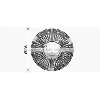 Embrayage, ventilateur de radiateur AVA QUALITY COOLING DFC094