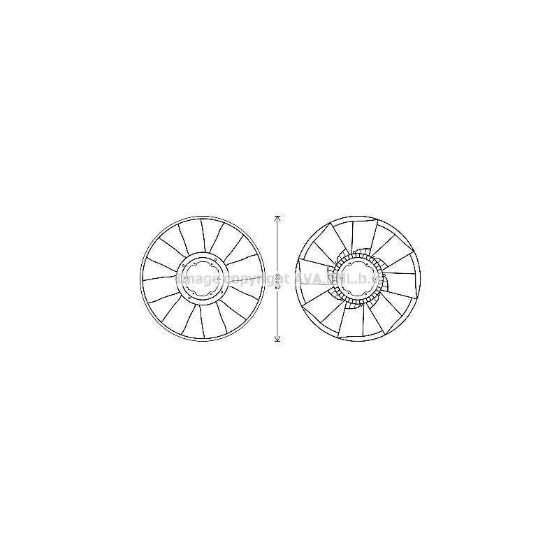 Roue du souffleur, refroidissementdu moteur AVA QUALITY COOLING DFB062