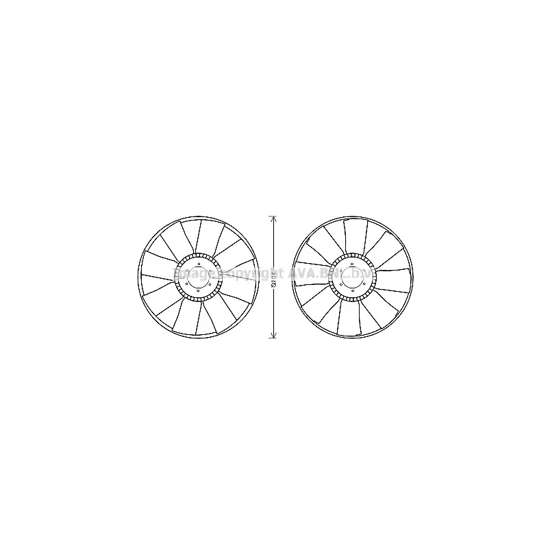 Roue du souffleur, refroidissementdu moteur AVA QUALITY COOLING DFB064