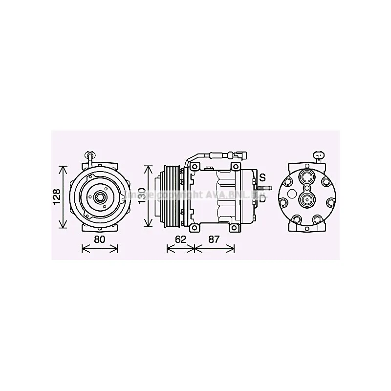 Compresseur, climatisation AVA QUALITY COOLING DFAK073