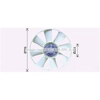 Ventilateur, refroidissement du moteur AVA QUALITY COOLING DFF084