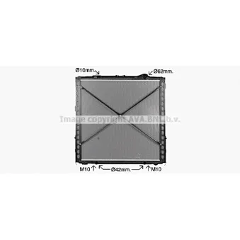 Radiateur, refroidissement du moteur AVA QUALITY COOLING DF2098