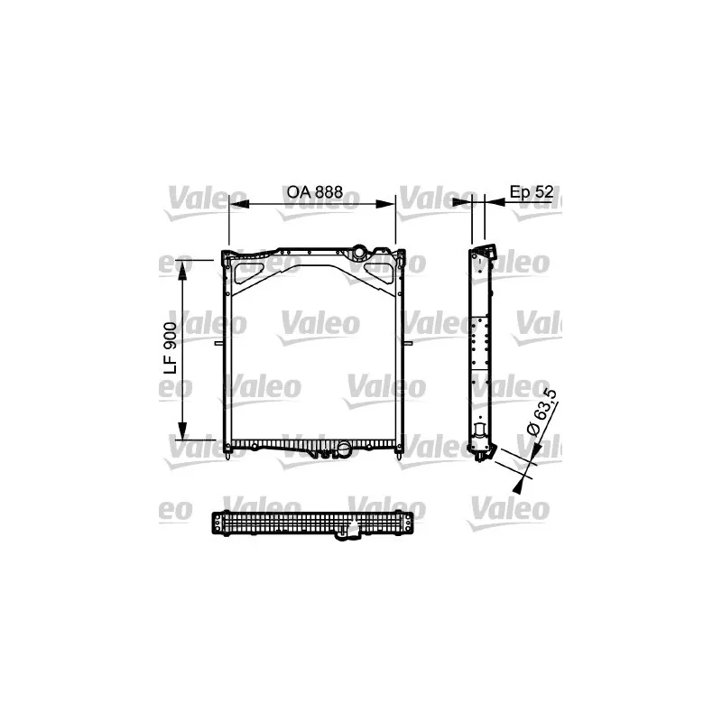 Radiateur, refroidissement du moteur VALEO 734300
