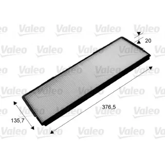 Filtre, air de l'habitacle VALEO