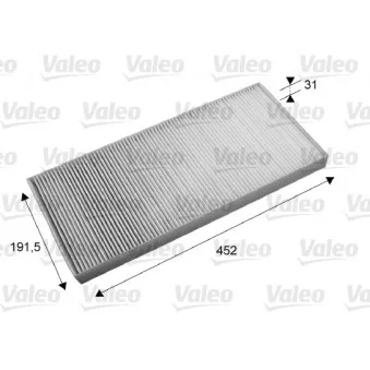 Filtre, air de l'habitacle VALEO